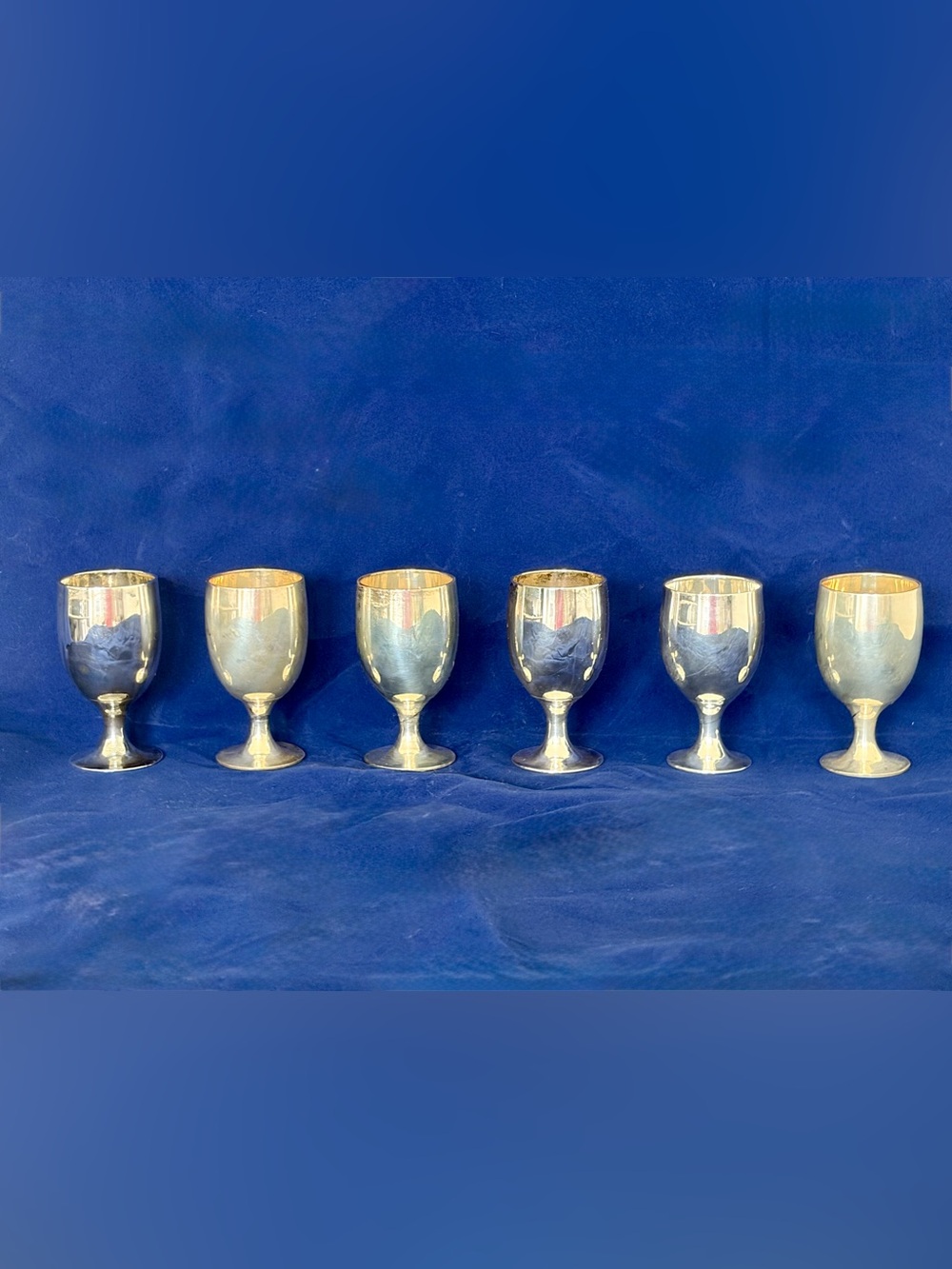Vintage Leonard EPNS Silver-Plated Cordial Goblets - set of 6